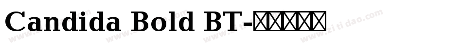 Candida Bold BT字体转换